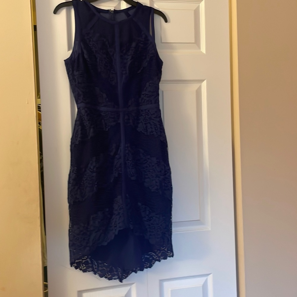 Blue hi-low dress